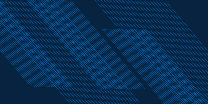 Dark blue abstract background with dynamic diagonal stripes and geometric linear patterns eps10