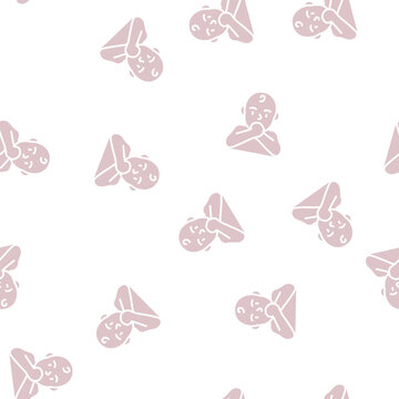 sucking reflex vector glyph seamless pattern sucking reflex sign illustration