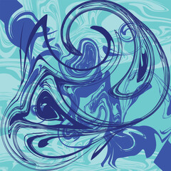 Fototapeta premium Abstract Colorful Swirl Liquid Marble Background Collection Vector Design.