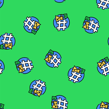 hashtag marketing social media vector seamless pattern hashtag marketing social media sign illustration