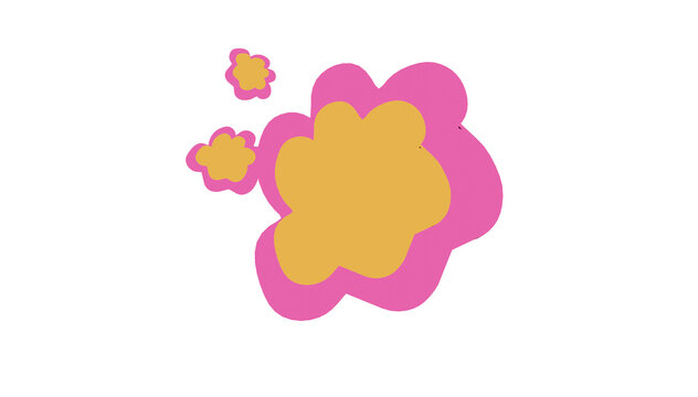 pink flower with yellow color in the middle