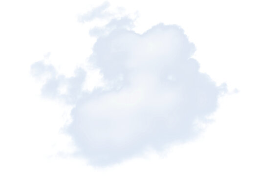 White Cloud PNG Transparent Background Element
