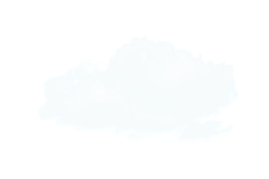 White Cloud PNG Transparent Background Element