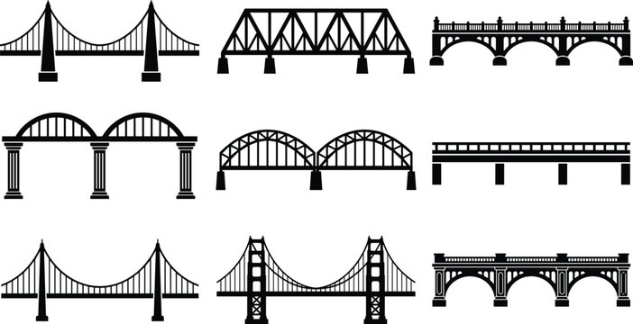 Black and white of architectural trusses and bridge structures roof truss metal truss