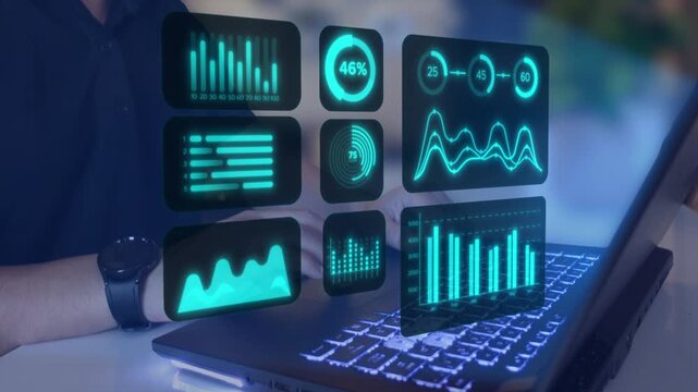 Business person evaluates metrics for business growth, setting goals for expansion. Insights on fostering continuous business growth through innovation and strategy