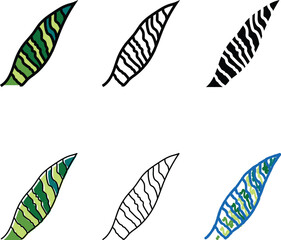 sansevieria leaf modern tropical color icon vector. sansevieria leaf tropical sign. isolated symbol © vectorwin