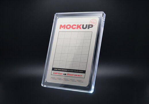 Card in Case Floating Mockup