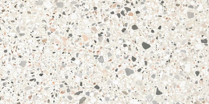 Minimalist light grey terrazzo floor background with terrazzo concrete material background abstract polished interior cladding construction aggregate building minimalist seamless