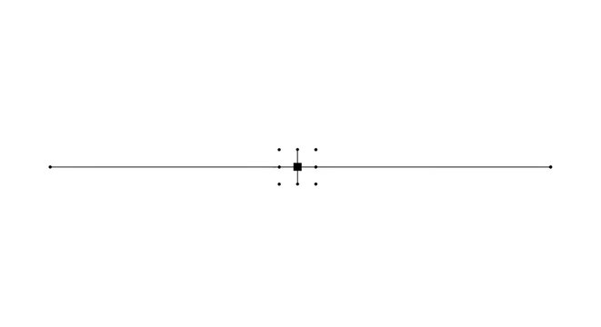 Minimalist horizontal divider line with central anchor point