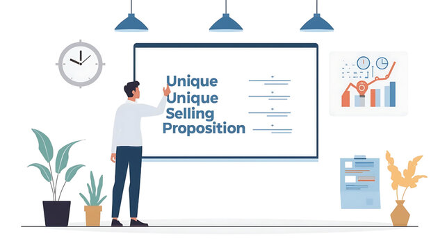Professional Business Presentation of a Unique Selling Proposition Strategy