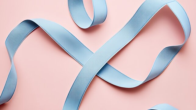 Light blue ribbon, elegant, softly flowing.  Delicate, smooth, and supple