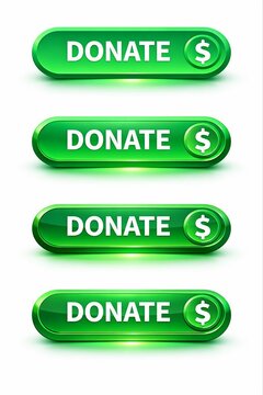 Green donate button with dollar sign icon