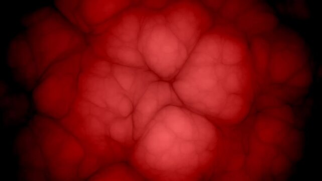 Abstract deep red organic blood tissue pulsating background.