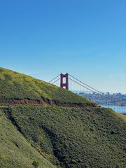 golden gate bridge from the Marin headlands on a sunny February day  © lensismoore