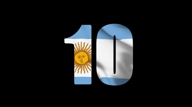 The number 10 on the back belongs to an Argentina footballer. It's the jersey number of a world-class football star. It's perfect for the 2026 World Cup. Alpha animation