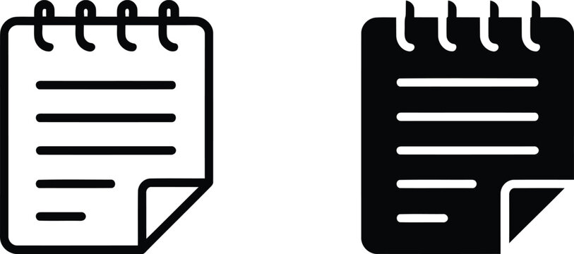 Spiral notebook with lined vector illustration