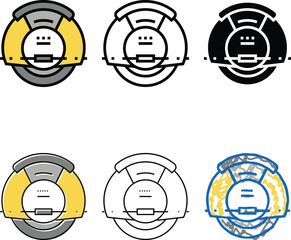 electrical designs monowheel color icon vector. electrical monowheel sign. isolated symbol © vectorwin