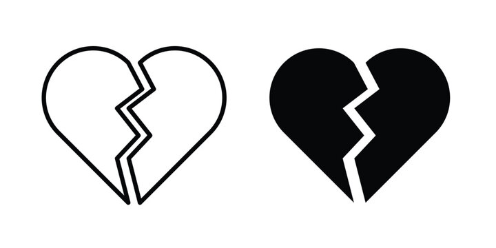 Broken heart icon