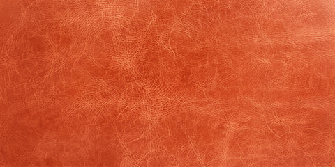 Fototapeta premium Orange leather texture background, close-up of a richly textured surface with subtle grain patterns, conveying a sense of warmth and luxury.