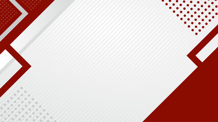 Fototapeta premium Geometric red and white pattern serves as a modern banner design.eps