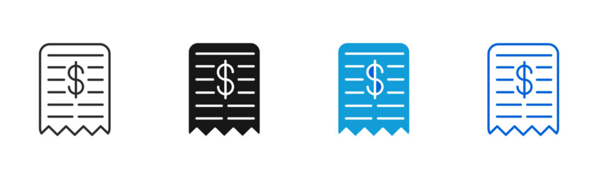 invoice icon multiple style set
