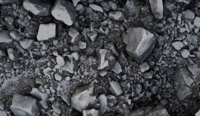 Rocks, rocky ground, boulders, natural background, 3D illustration. © nana