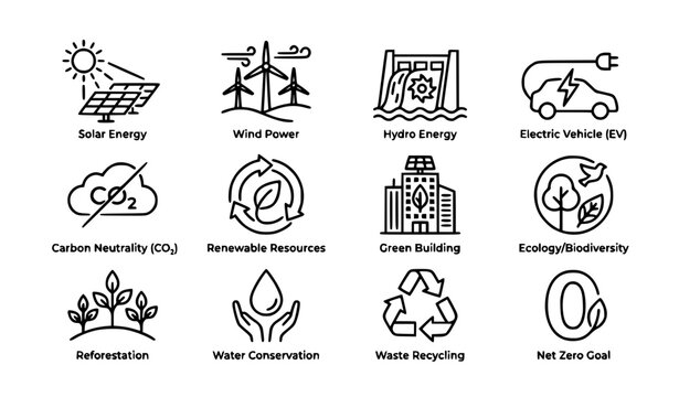 Teamwork and business line icon set vector illustration