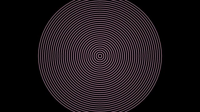 Hypnotic Spiral Optical Illusion Background Featuring Dynamic Swirling Line Pattern with Infinite Vortex Effect on Dark Surface, Abstract Op Art Motion Graphics Design for Music Visualizers, Digital W
