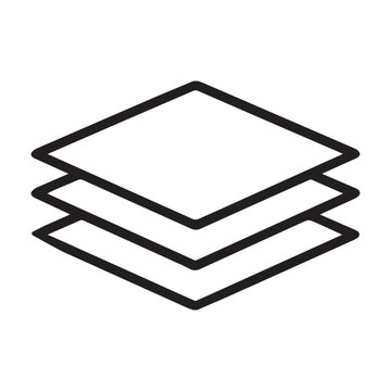 Paper stack outline icon