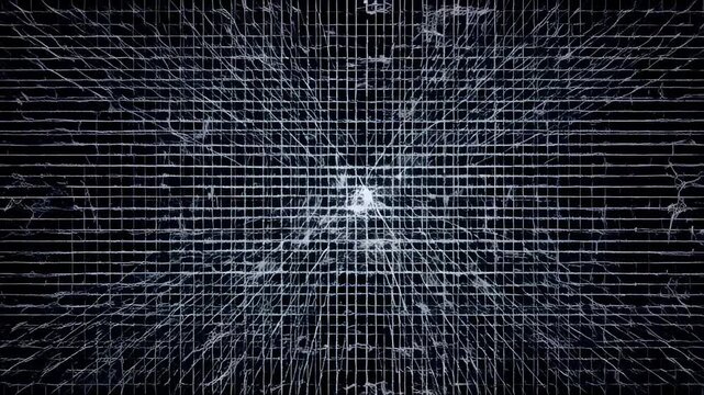 Dynamic intersecting lines creating mesmerizing geometric patterns with radiating effects
