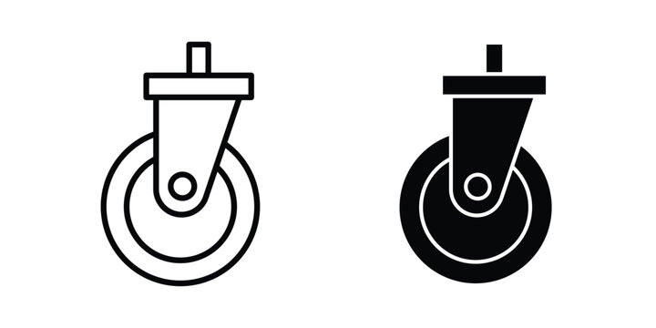 Cart trolley wheel icon