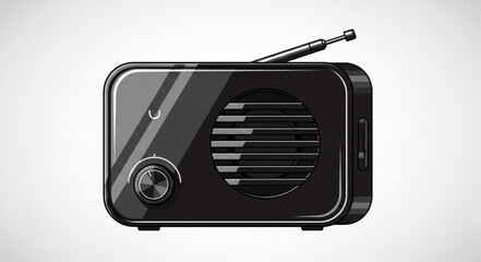 vintage radio isolated on white © wiwit