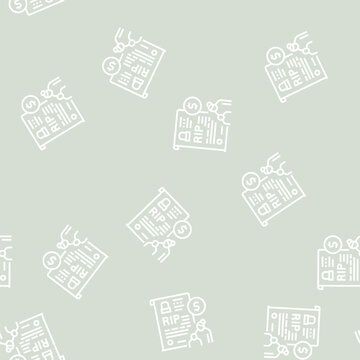 loss of breadwinner allowance vector line seamless pattern loss of breadwinner allowance sign illustration