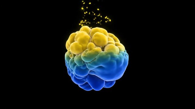 3D Animation of ATP Synthase Molecule Producing Cellular Energy