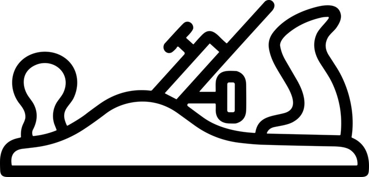 Woodworking Plane Icon: Carpentry Tool for Smoothing and Shaping Wood