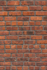 Fototapeta premium Old Red Brick Wall Texture Background with Weathered Masonry Pattern