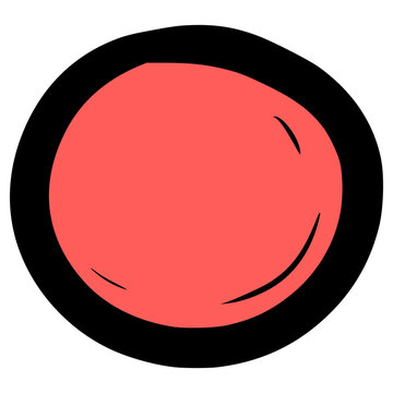 colored circle shape illustration hand drawn isolated vector