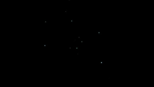 Fairy dust glitter animation, white twinkling stars line, sparkling shine particles, elegant starlight effect, transparent background seamless loop 4k
