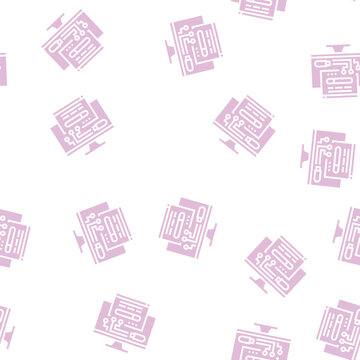 driver software vector glyph seamless pattern driver software sign illustration