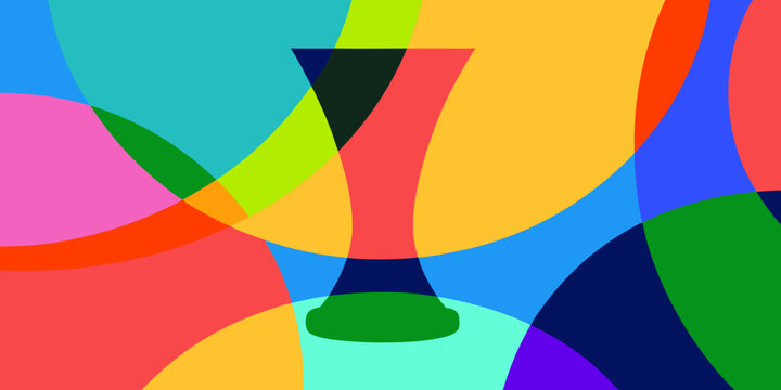 Colorful abstract overlapping shapes vector illustration with vibrant hues