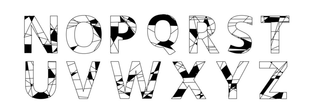 Alphabet set, Letters collection, Typography set