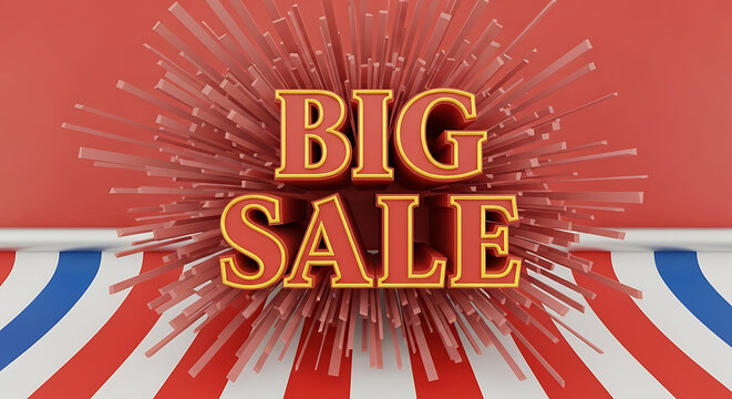 Big sale promotional sign with dynamic light background promotion shopping discount marketing business commerce advertising commercial customer marketplace consumer campaign