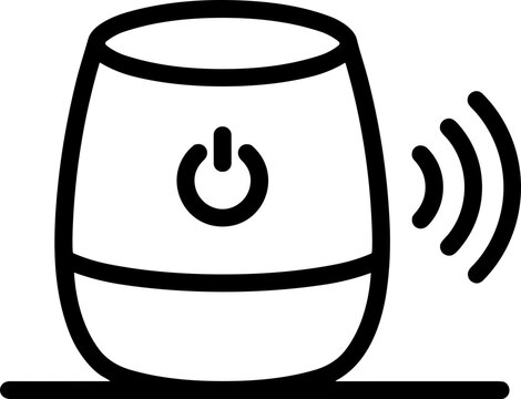 Smart Speaker Icon, Voice Assistant, Wireless Audio Device, Technology Symbol