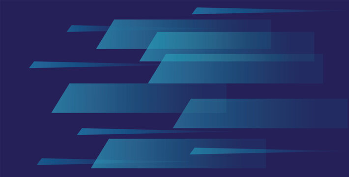 Abstract blue speed streak background. Futuristic geometric motion shapes. Modern gradient technology design.