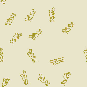 down preposition english vector line seamless pattern down preposition english sign illustration