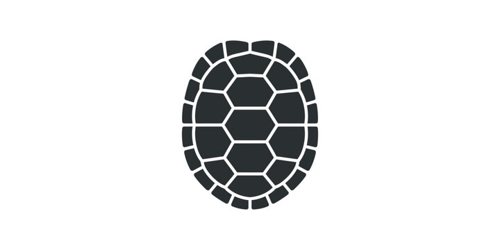 Minimalist Turtle Shell Silhouette Icon