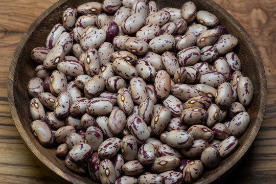 Still life of dried borlotti beans