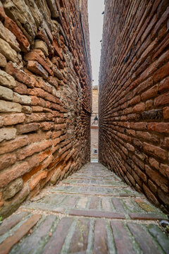 The narrowest alley in Italy. It is located in the historic center of Ripatransone.