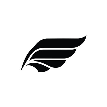 Black and white of a stylized bird in flight with sharp angular wings sharp angles