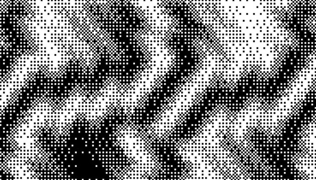 Black and white abstract pixelate pattern with smooth transition halftone effect for sporty design element. Easily resized and recoloured at your discretion without losing quality. EPS10 